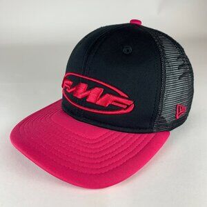 FMF Racing Mens Black Pink New Era 9Fifty Snapback Trucker Hat